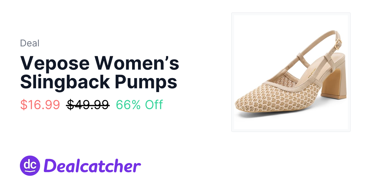 Amazon - Vepose Women’s Slingback Pumps $16.99