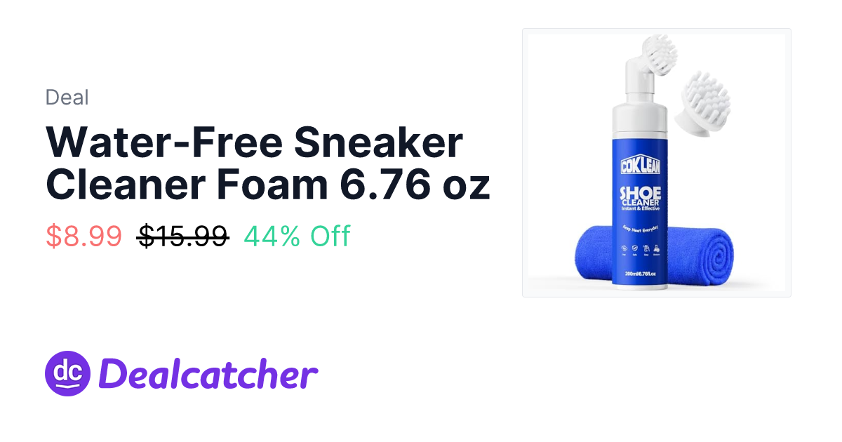Amazon - Water-Free Sneaker Cleaner Foam 6.76 oz $8.99