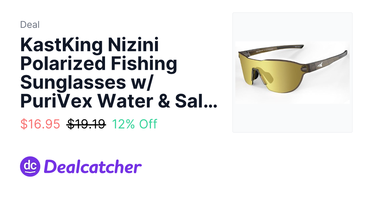 Amazon - KastKing Nizini Polarized Fishing Sunglasses w/ PuriVex Water & Salt Repellent Lens Coating $16.95