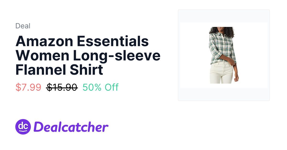 Woot - Amazon Essentials Women Long-sleeve Flannel Shirt $7.99