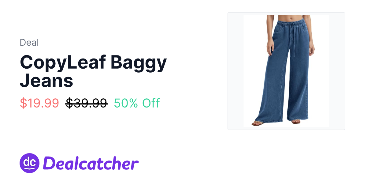 Amazon - CopyLeaf Baggy Jeans $19.99