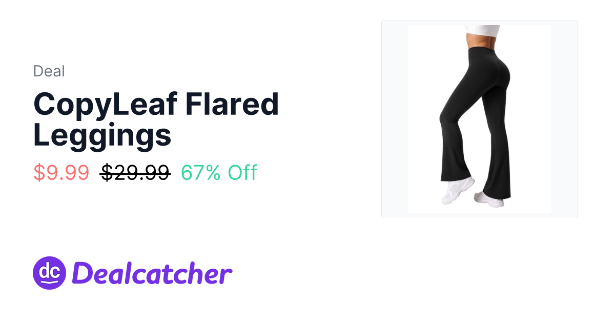 Amazon - CopyLeaf Flared Leggings $9.99