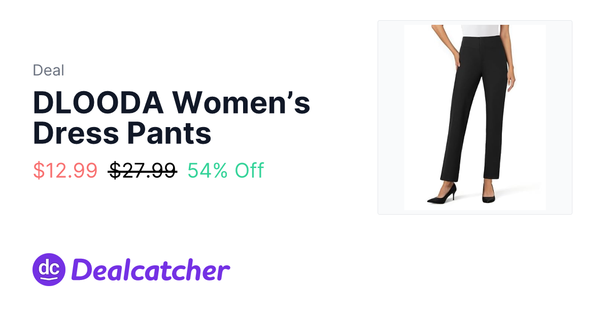 Amazon - DLOODA Women’s Dress Pants $12.99