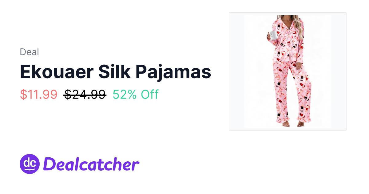 Amazon - Ekouaer Silk Pajamas $11.99