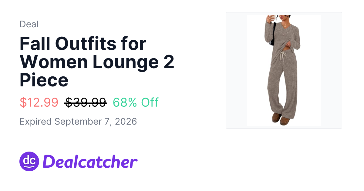 Amazon - Fall Outfits for Women Lounge 2 Piece $12.99