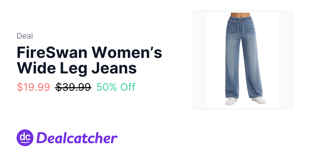 Amazon - FireSwan Women’s Wide Leg Jeans $19.99