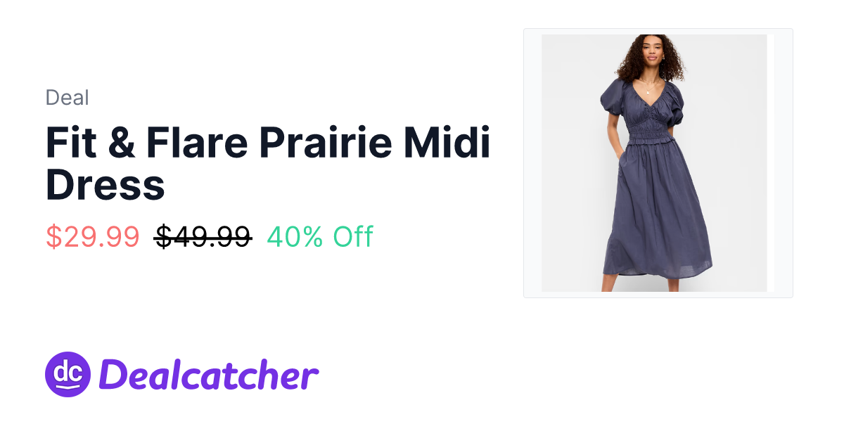 Old Navy - Fit & Flare Prairie Midi Dress $29.99