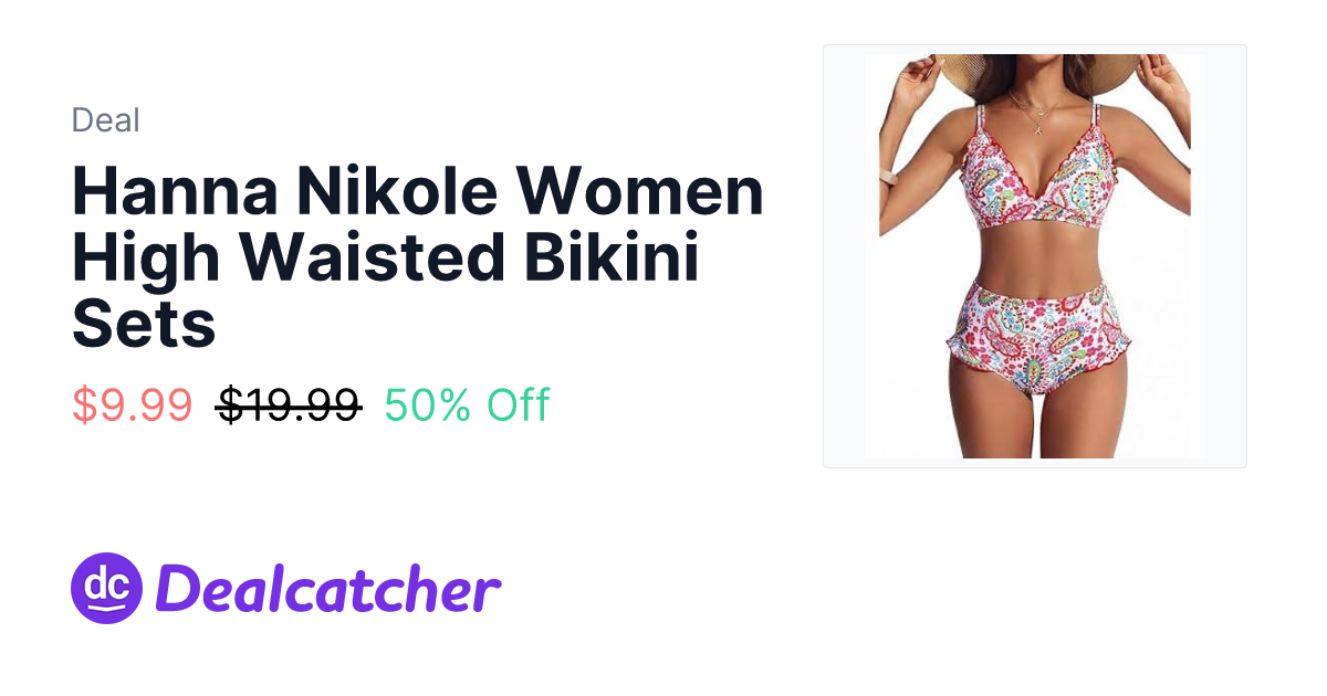 Amazon - Hanna Nikole Women High Waisted Bikini Sets $9.99