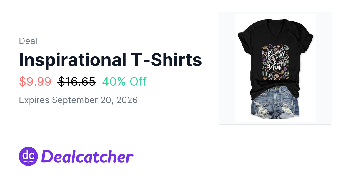 Amazon - Inspirational T-Shirts $9.99