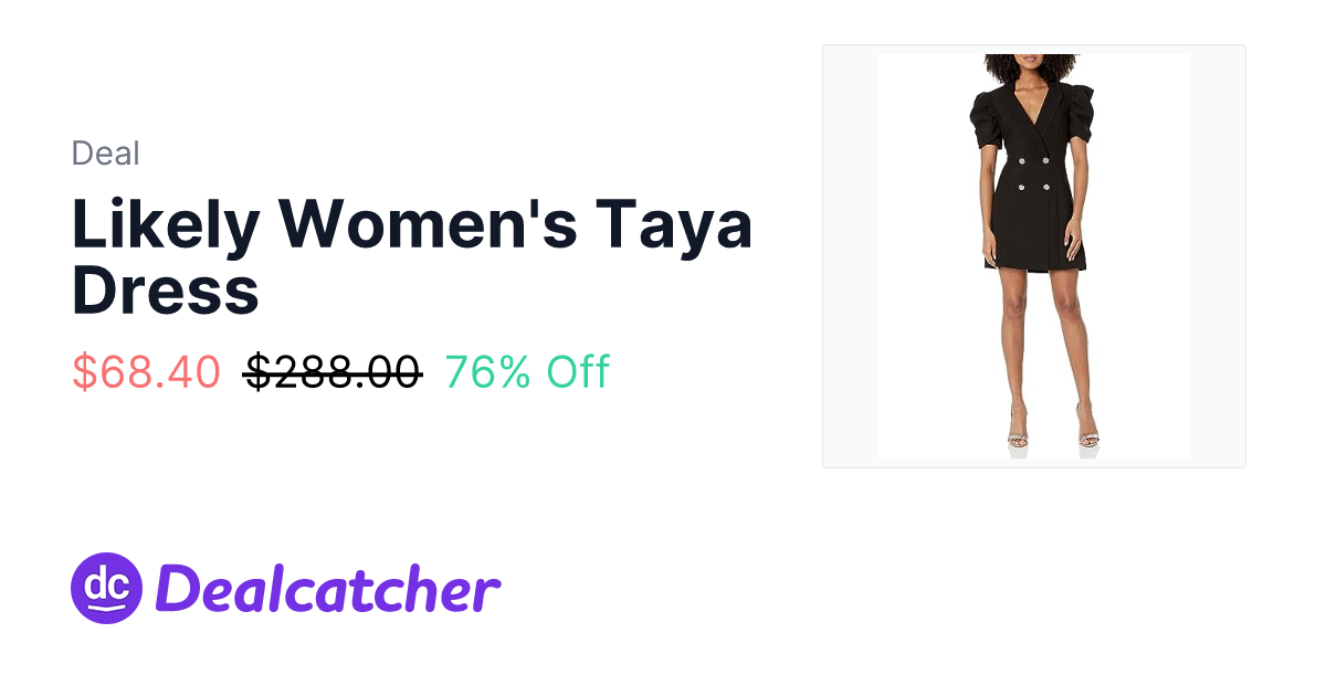Amazon - Likely Women's Taya Dress $68.40