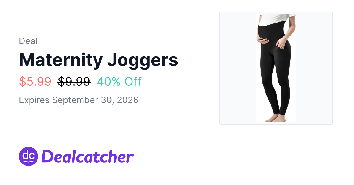 Amazon - Maternity Joggers $5.99
