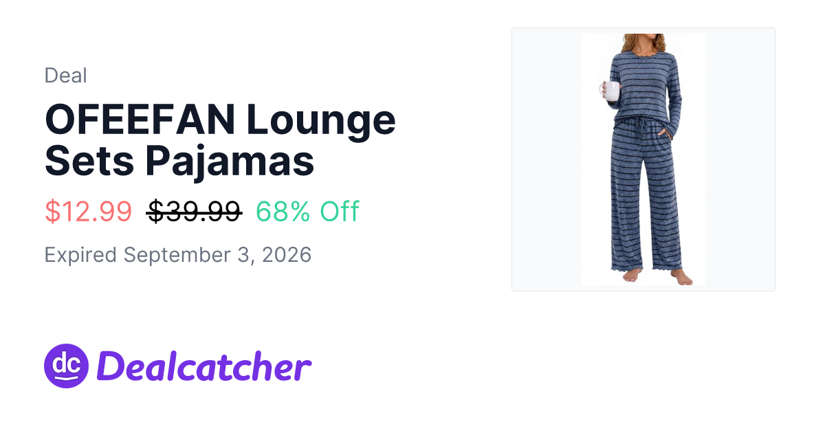 Amazon - OFEEFAN Lounge Sets Pajamas $12.99