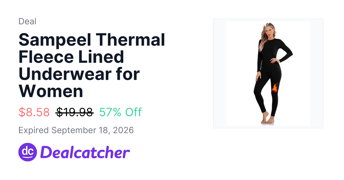 Amazon - Sampeel Thermal Fleece Lined Underwear for Women $8.58