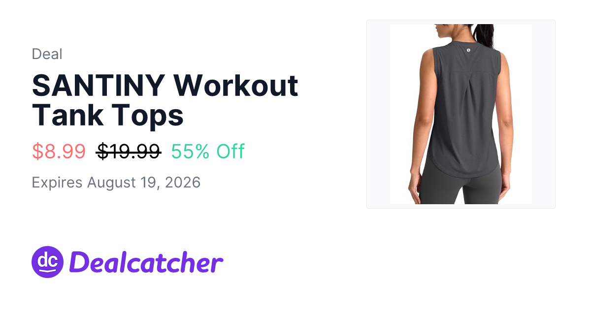 Amazon - SANTINY Workout Tank Tops $8.99