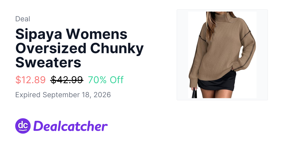 Amazon - Sipaya Womens Oversized Chunky Sweaters $12.89