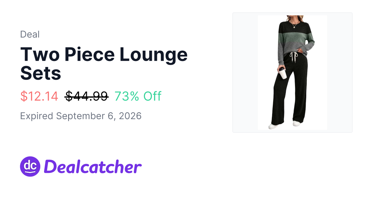 Amazon - Two Piece Lounge Sets $12.14