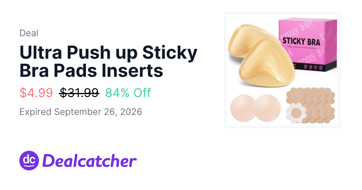 Amazon - Ultra Push up Sticky Bra Pads Inserts $4.99