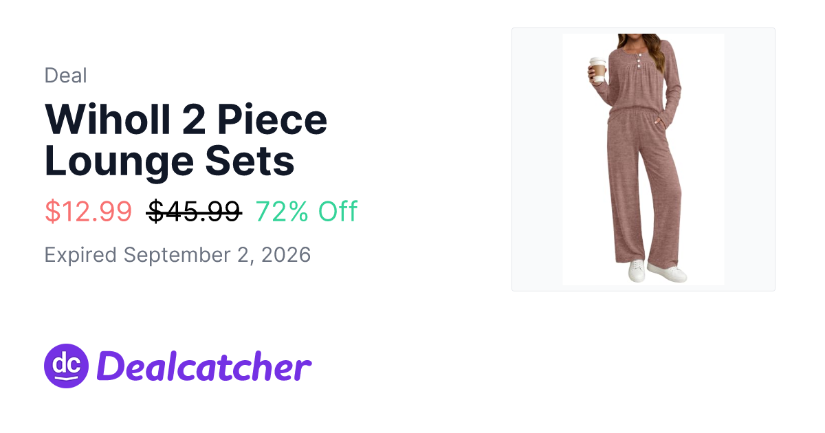 Amazon - Wiholl 2 Piece Lounge Sets $12.99