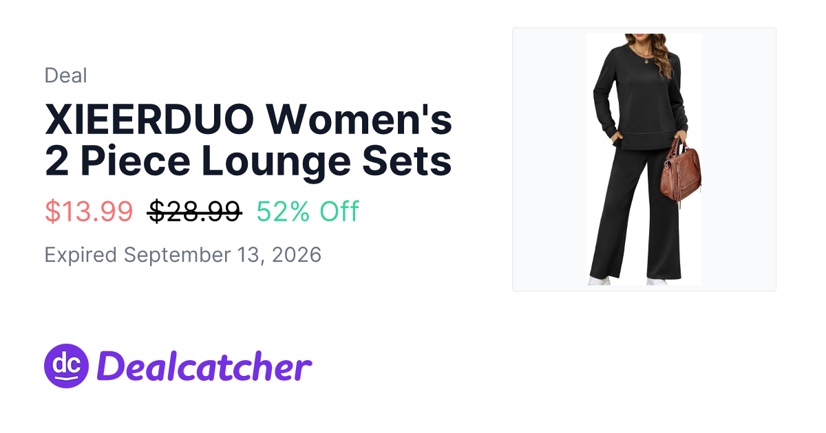 Amazon - XIEERDUO Women's 2 Piece Lounge Sets $13.99