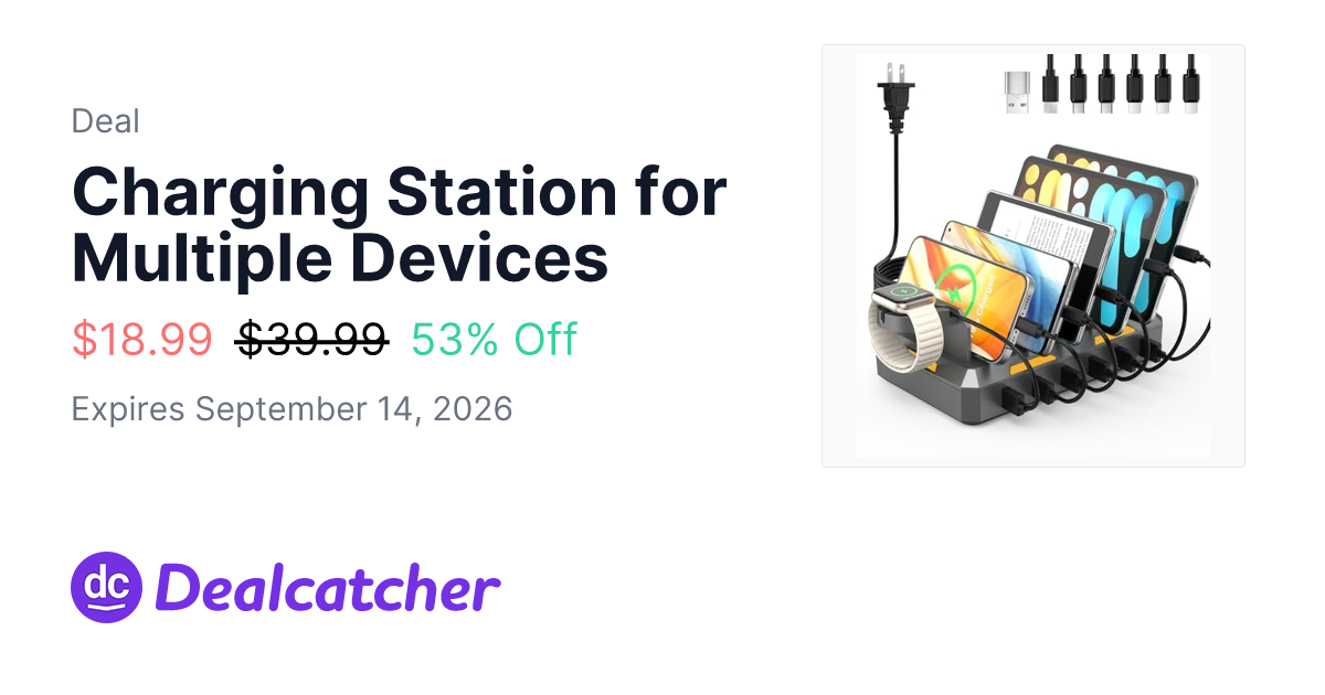 Amazon - Charging Station for Multiple Devices $18.99