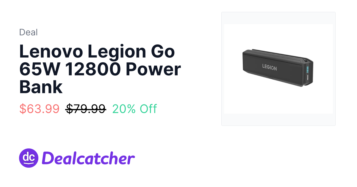 Amazon - Lenovo Legion Go 65W 12800 Power Bank $63.99