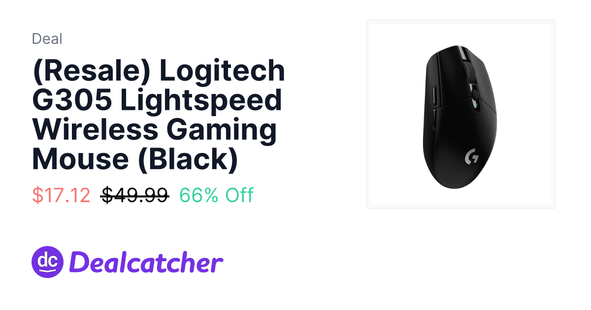 Amazon - (Resale) Logitech G305 Lightspeed Wireless Gaming Mouse (Black) $17.12