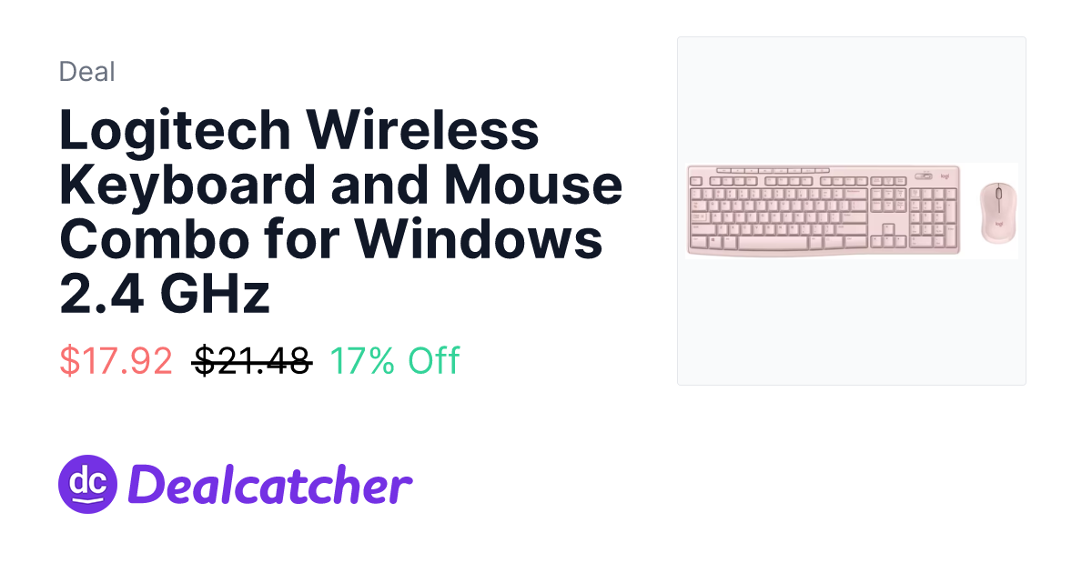 Walmart - Logitech Wireless Keyboard and Mouse Combo for Windows 2.4 GHz $17.92