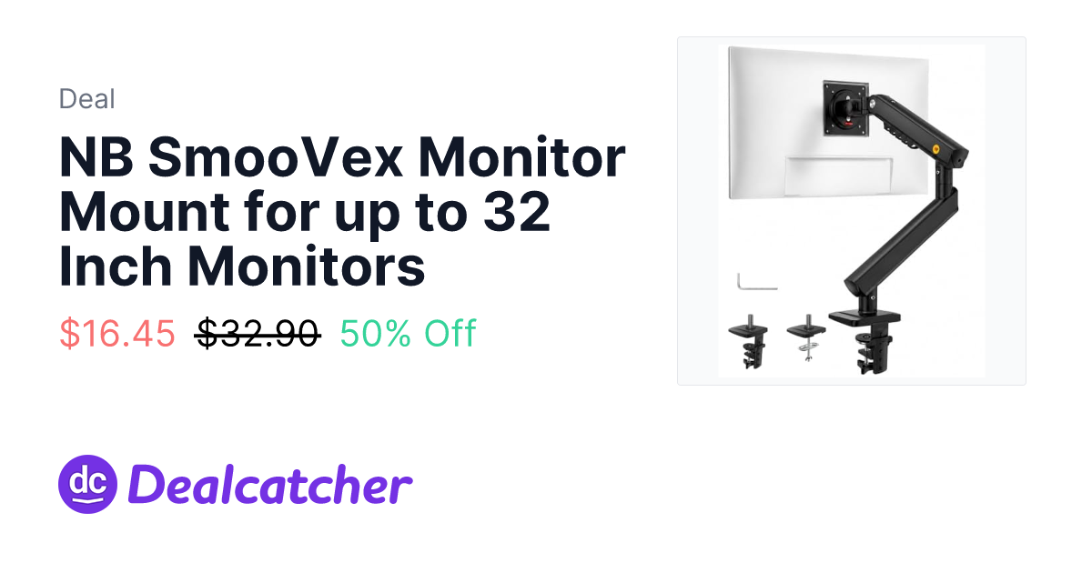 Amazon - NB SmooVex Monitor Mount for up to 32 Inch Monitors $16.45