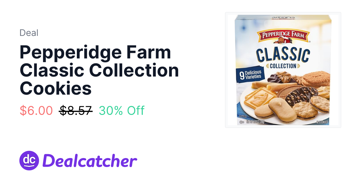 Amazon - Pepperidge Farm Classic Collection Cookies $6.00