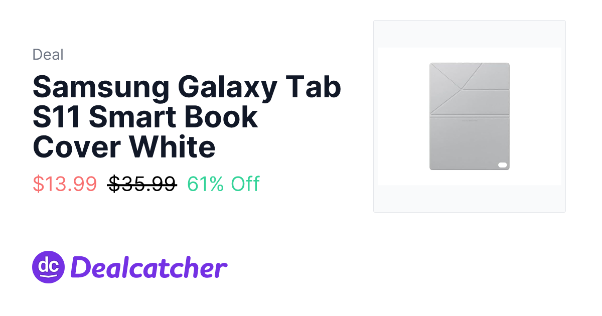 Woot - Samsung Galaxy Tab S11 Smart Book Cover White $13.99