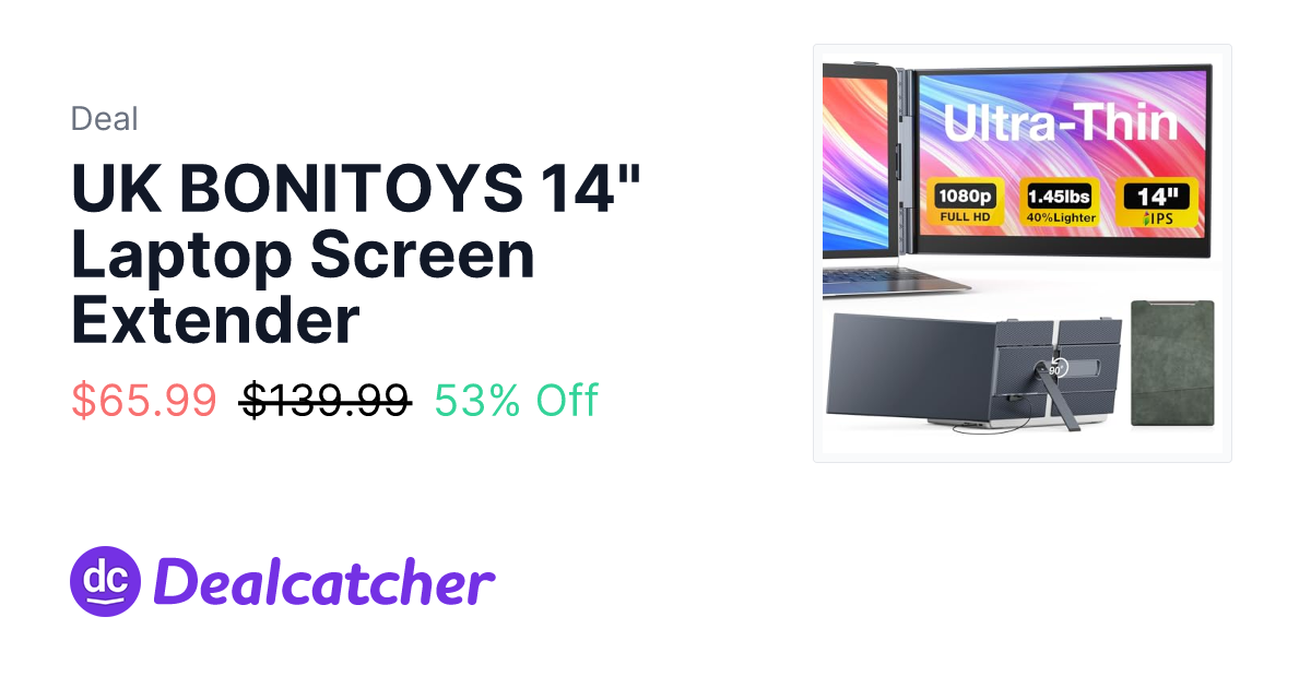 Amazon - UK BONITOYS 14" Laptop Screen Extender $65.99