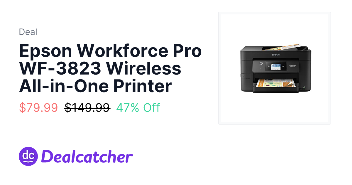 Amazon - Epson Workforce Pro WF-3823 Wireless All-in-One Printer $79.99