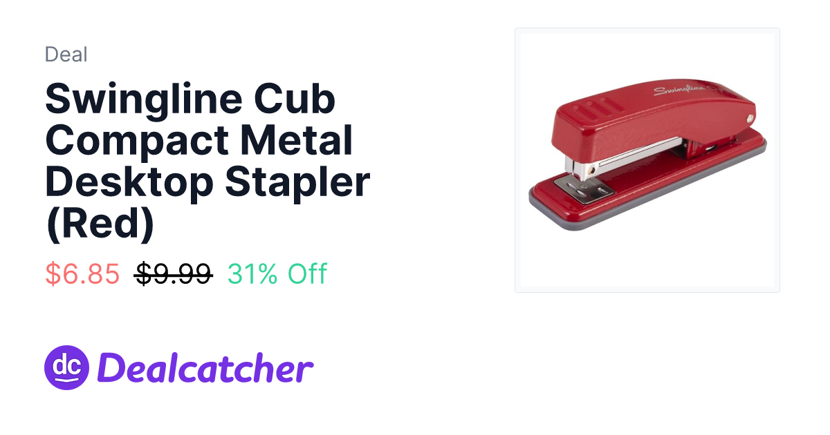 Amazon - Swingline Cub Compact Metal Desktop Stapler (Red) $6.85