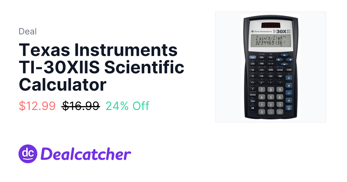 Meijer - Texas Instruments TI-30XIIS Scientific Calculator $12.99