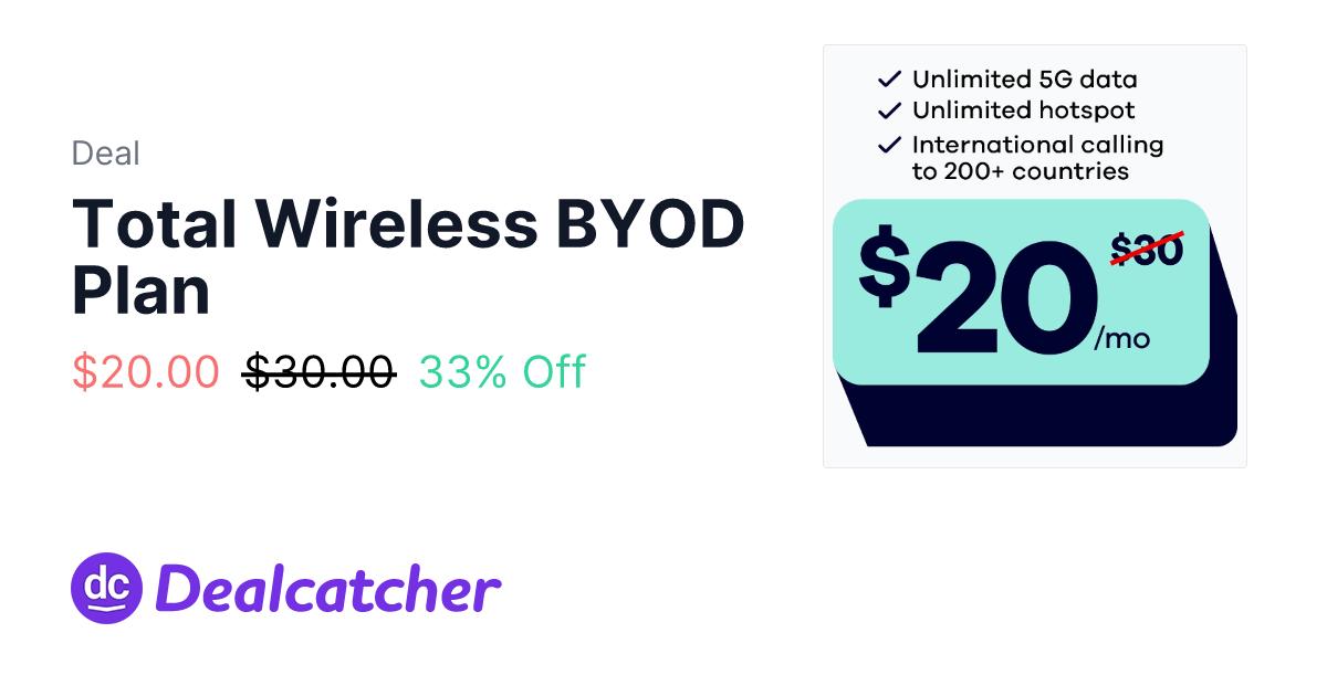 Total Wireless - Total Wireless BYOD Plan $20.00