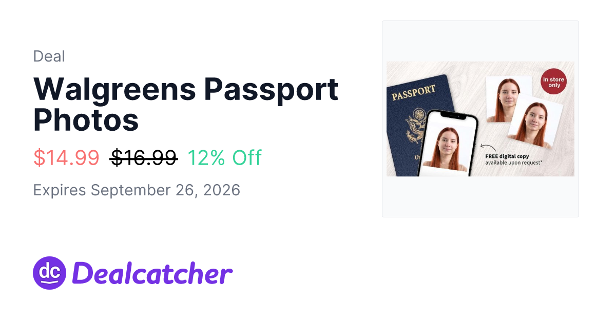 Walgreens Photo - Walgreens Passport Photos $14.99
