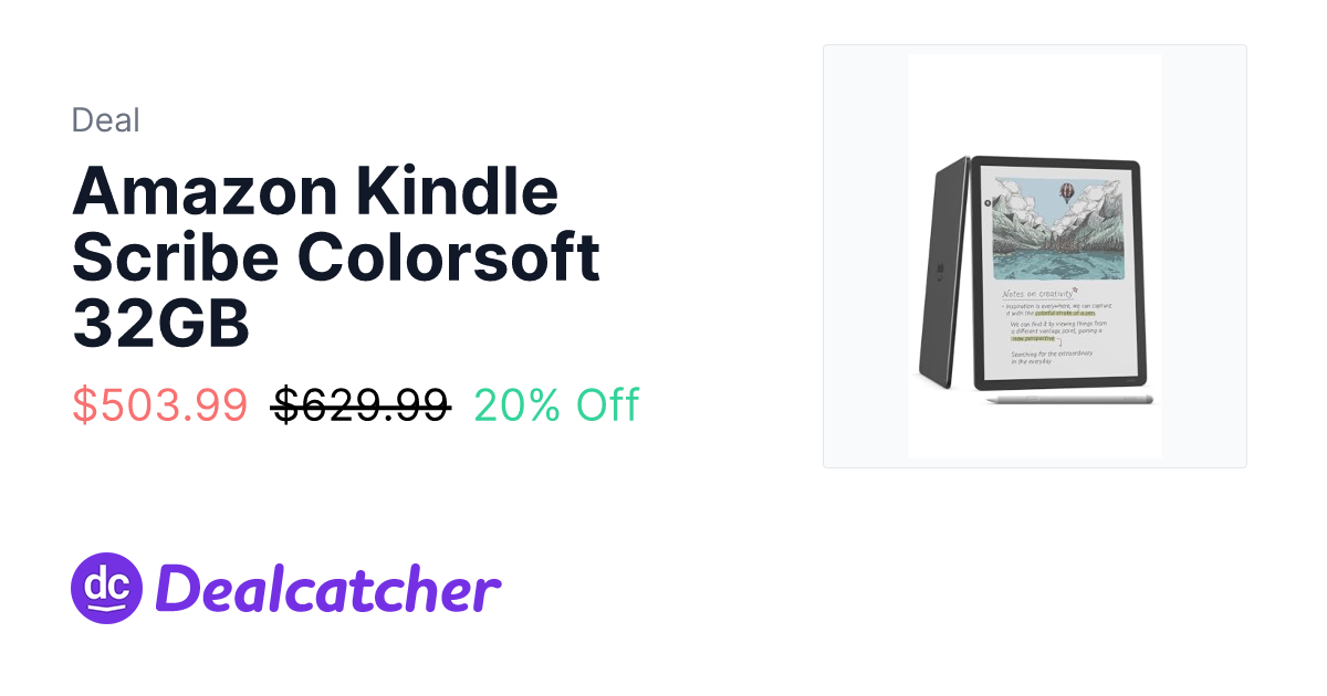 Amazon - Amazon Kindle Scribe Colorsoft 32GB $503.99