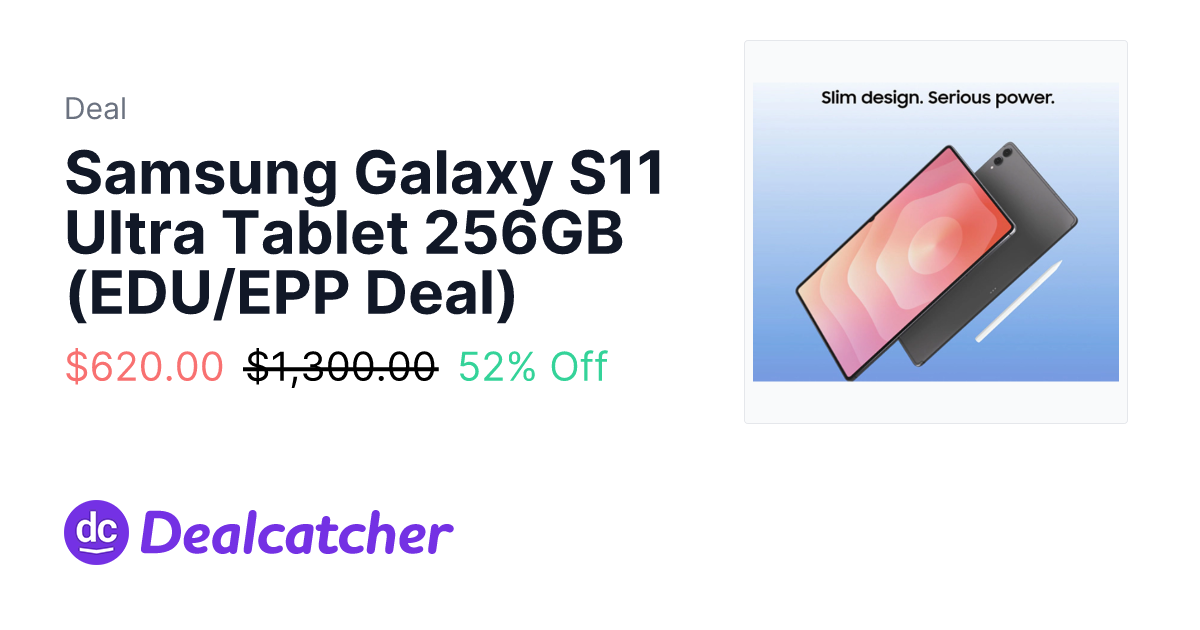 Samsung - Samsung Galaxy S11 Ultra Tablet 256GB (EDU/EPP Deal) $620.00