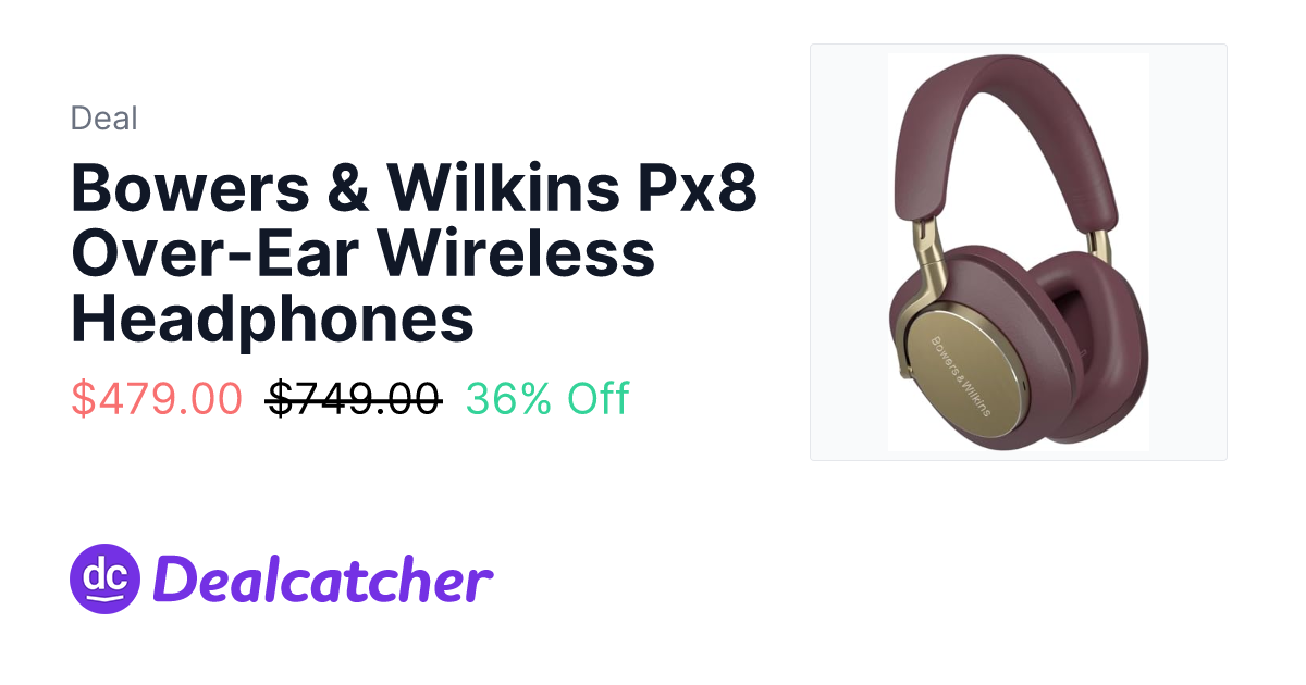 Amazon - Bowers & Wilkins Px8 Over-Ear Wireless Headphones $499.00