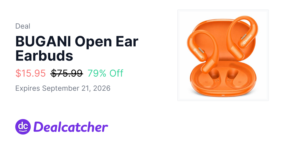 Amazon - BUGANI Open Ear Earbuds $15.95