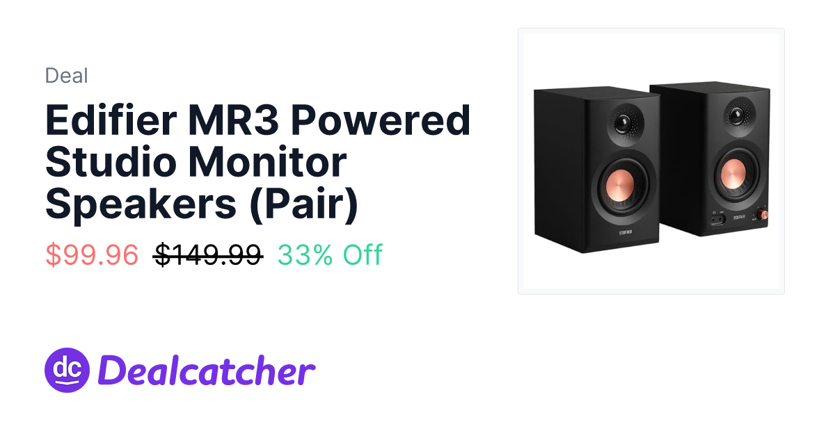 Amazon - Edifier MR3 Powered Studio Monitor Speakers (Pair) $99.96