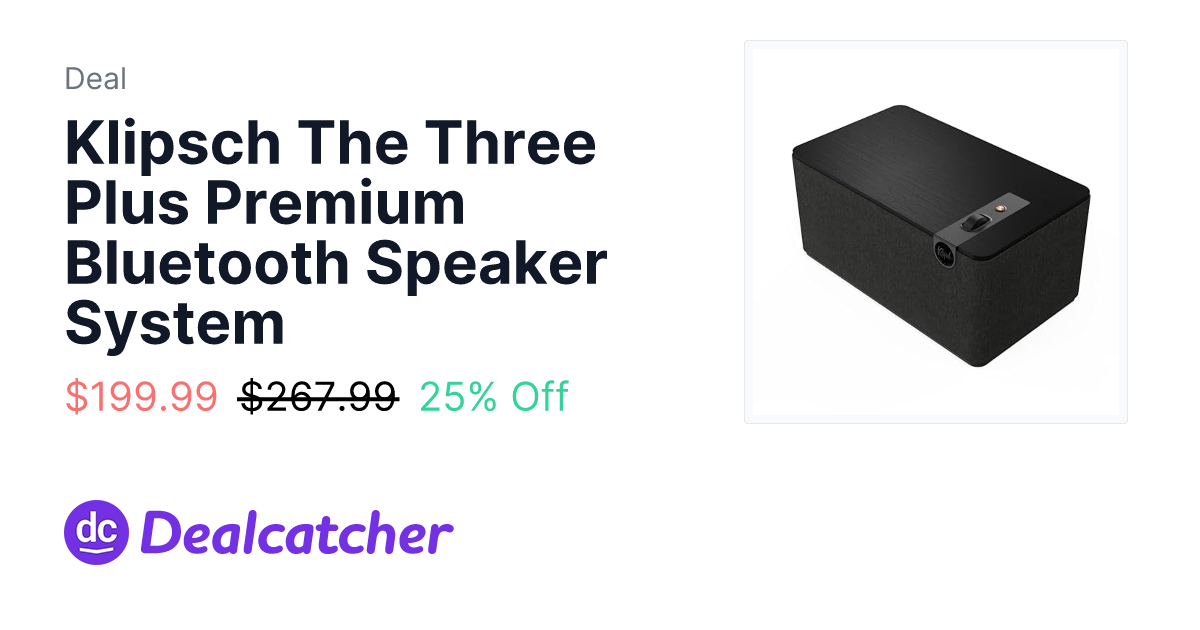 Amazon - Klipsch The Three Plus Premium Bluetooth Speaker System $199.99
