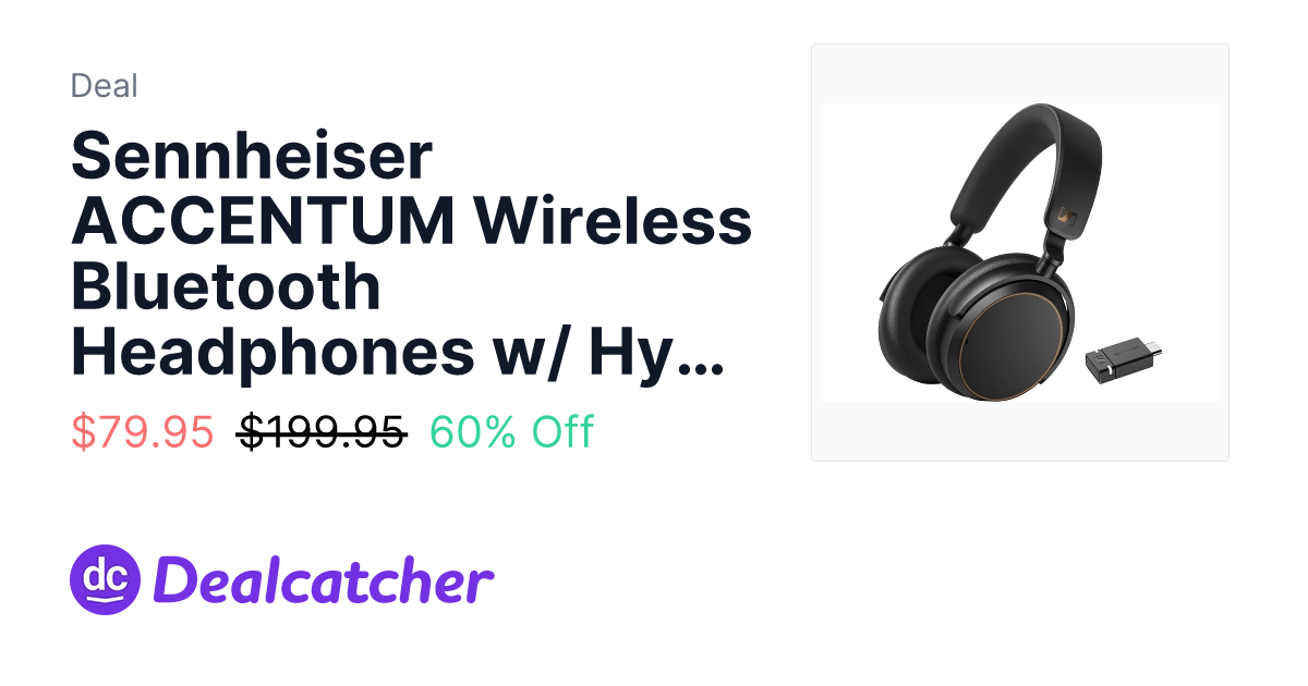 Woot - Sennheiser ACCENTUM Wireless Bluetooth Headphones w/ Hybrid ANC & 50-Hour Battery $79.95