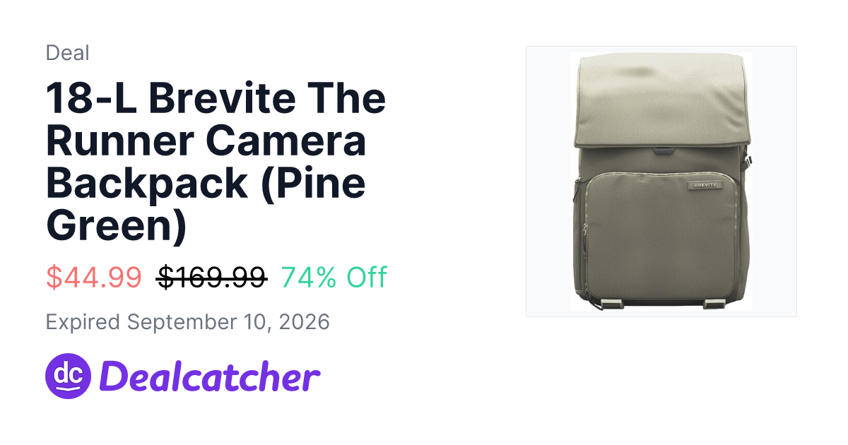 B&H Photo - 18-L Brevite The Runner Camera Backpack (Pine Green) $44.99
