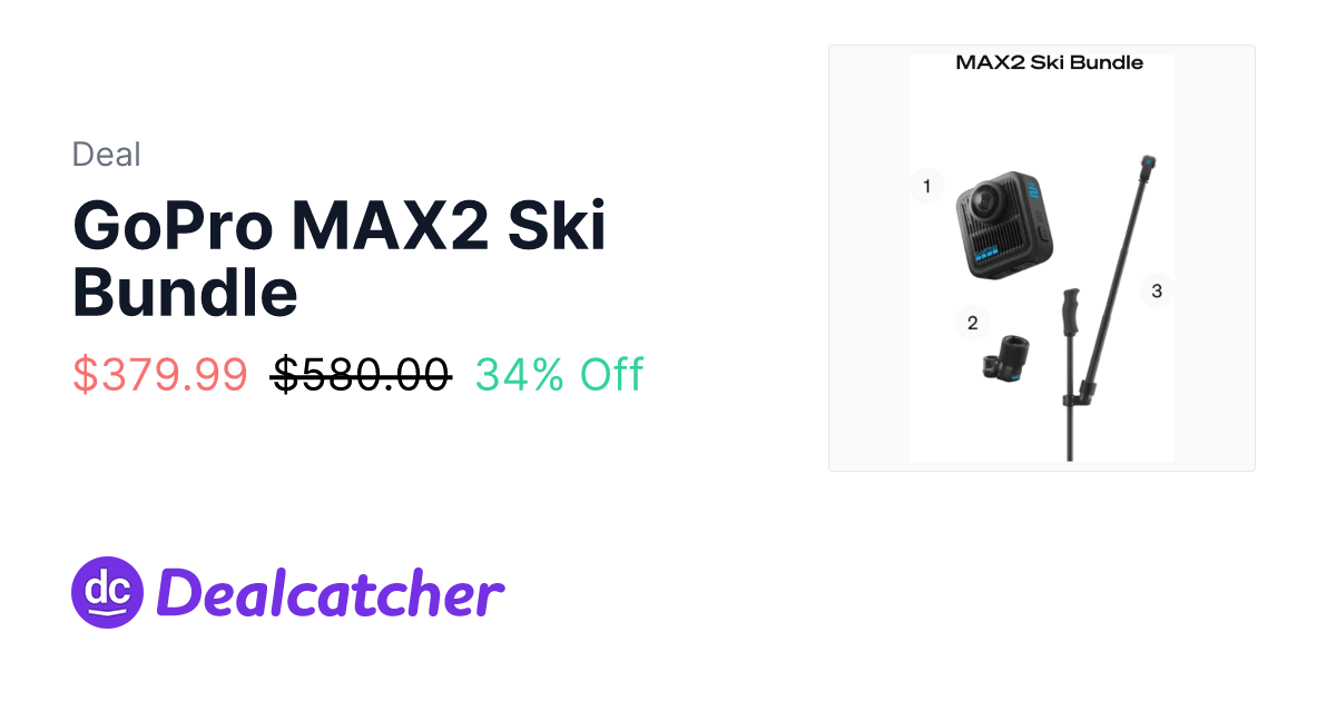 GoPro - GoPro MAX2 Ski Bundle $379.99