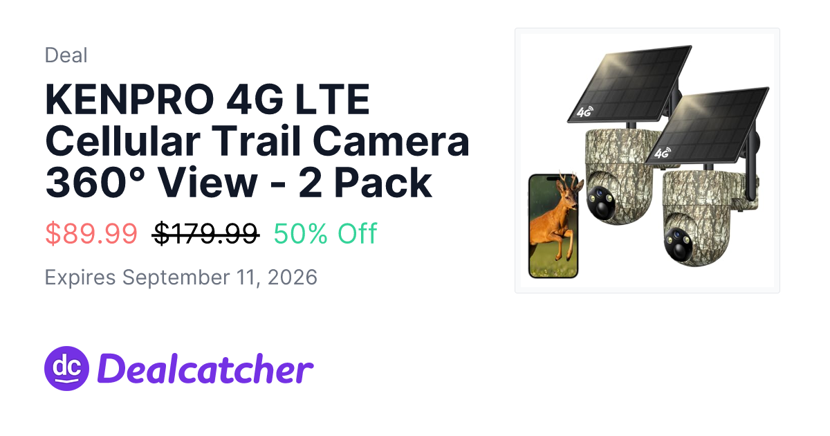 Amazon - KENPRO 4G LTE Cellular Trail Camera 360° View - 2 Pack $89.99