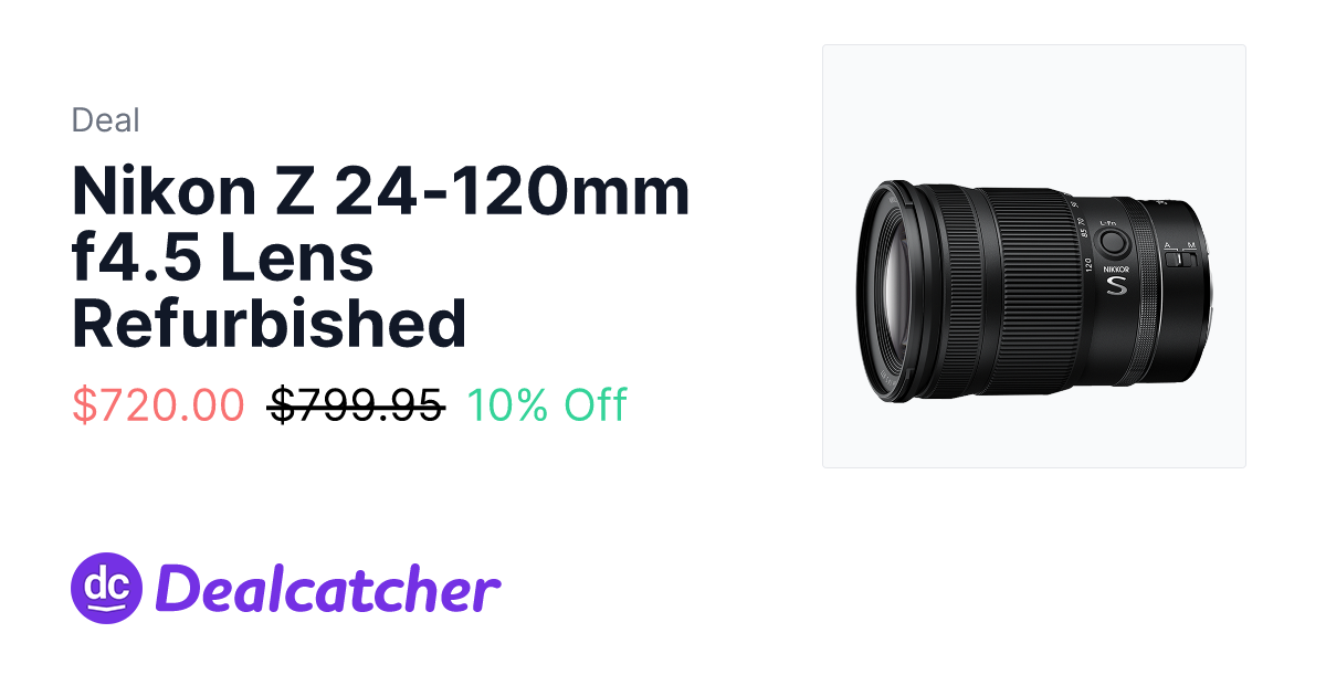 Nikon Camera Store - Nikon Z 24-120mm f4.5 Lens Refurbished $720.00