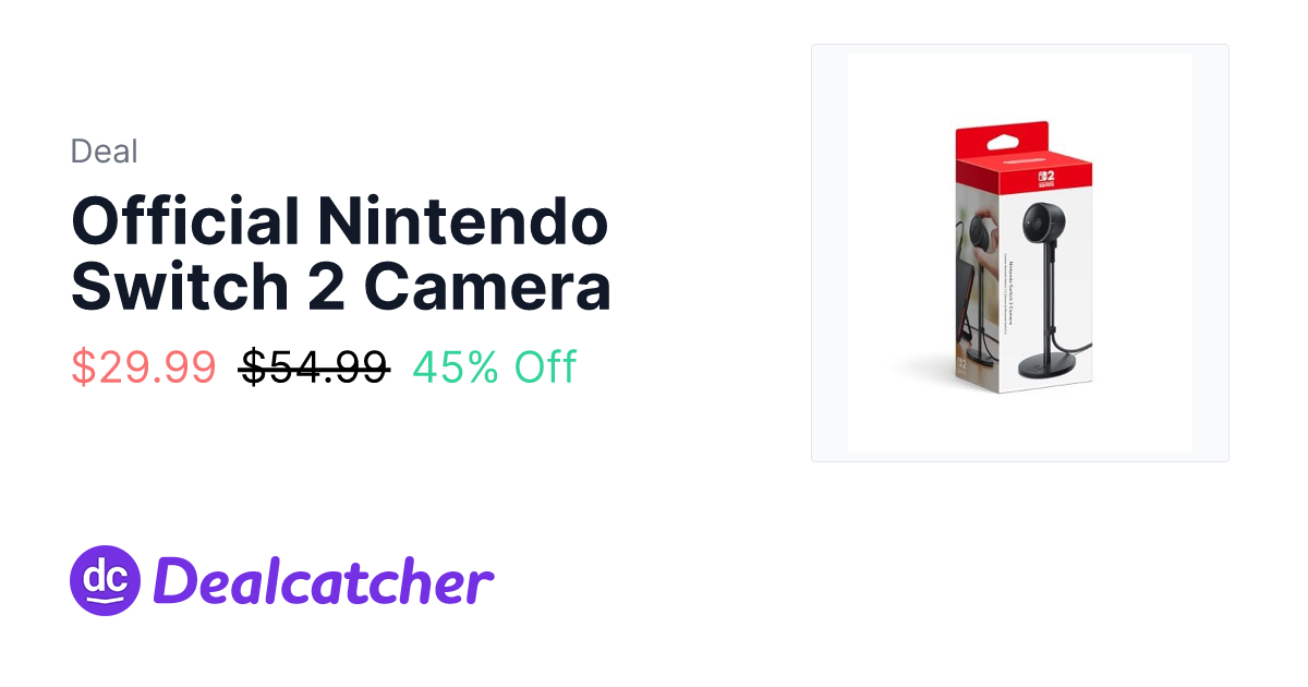 Amazon - Official Nintendo Switch 2 Camera $29.99