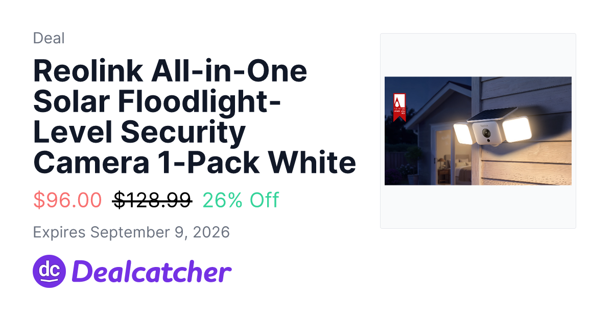 Reolink - Reolink All-in-One Solar Floodlight-Level Security Camera 1-Pack White $96.00