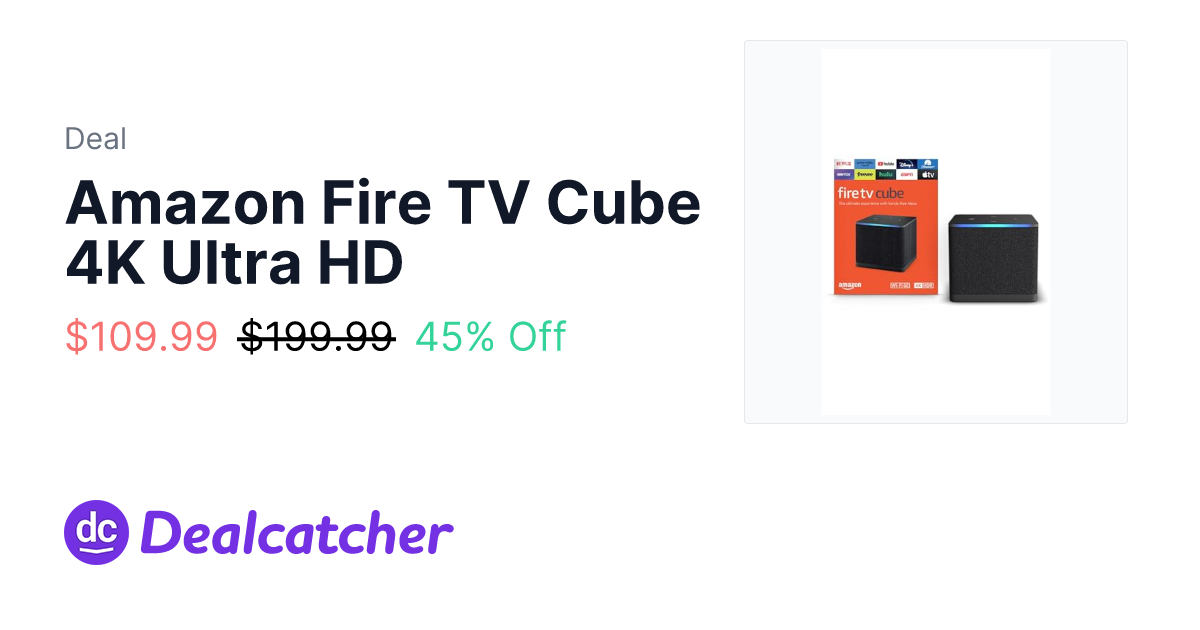 Amazon - Amazon Fire TV Cube 4K Ultra HD $109.99